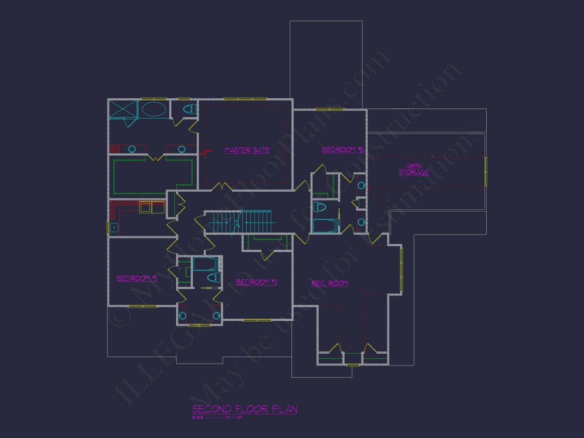 Versatile house Floor Plan with 3 Story CAD Architecture Design