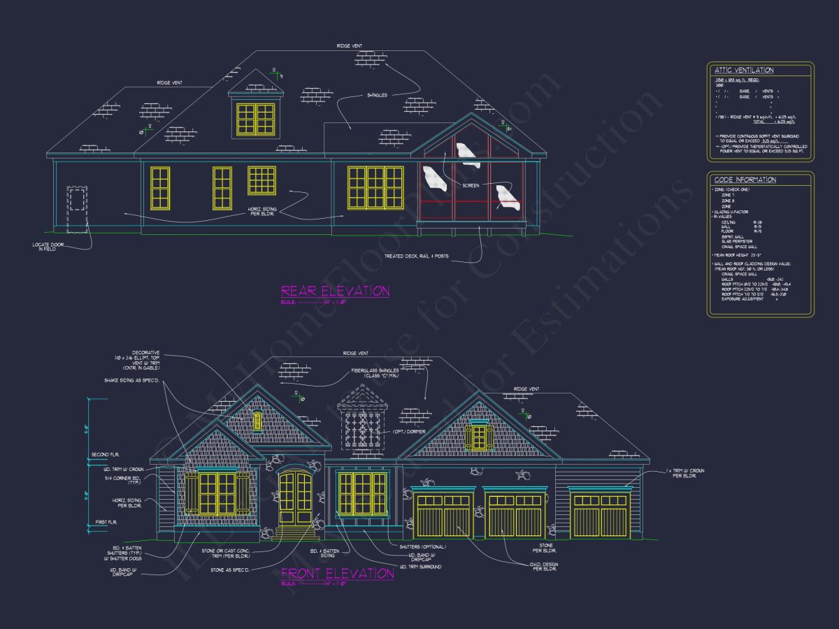 Versatile house Plan with CAD Designs Featuring 4 Beds, 3 Baths