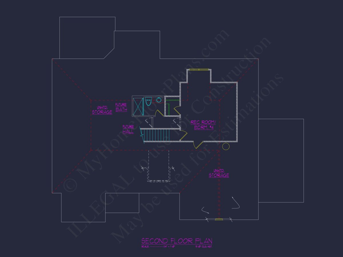 Versatile house Plan with CAD Designs Featuring 4 Beds, 3 Baths