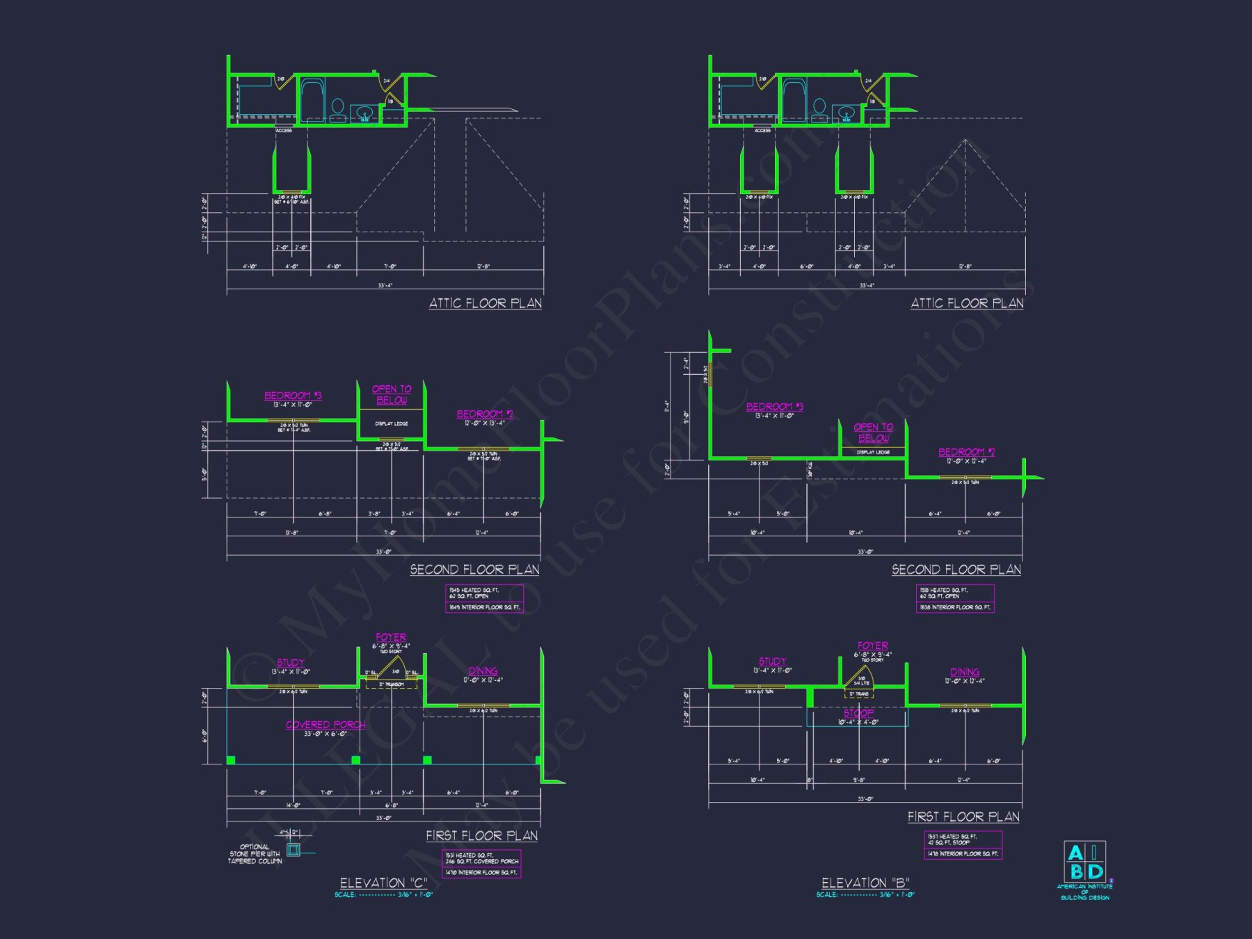 Versatile house Plans with CAD, Architecture, and Floor Designs