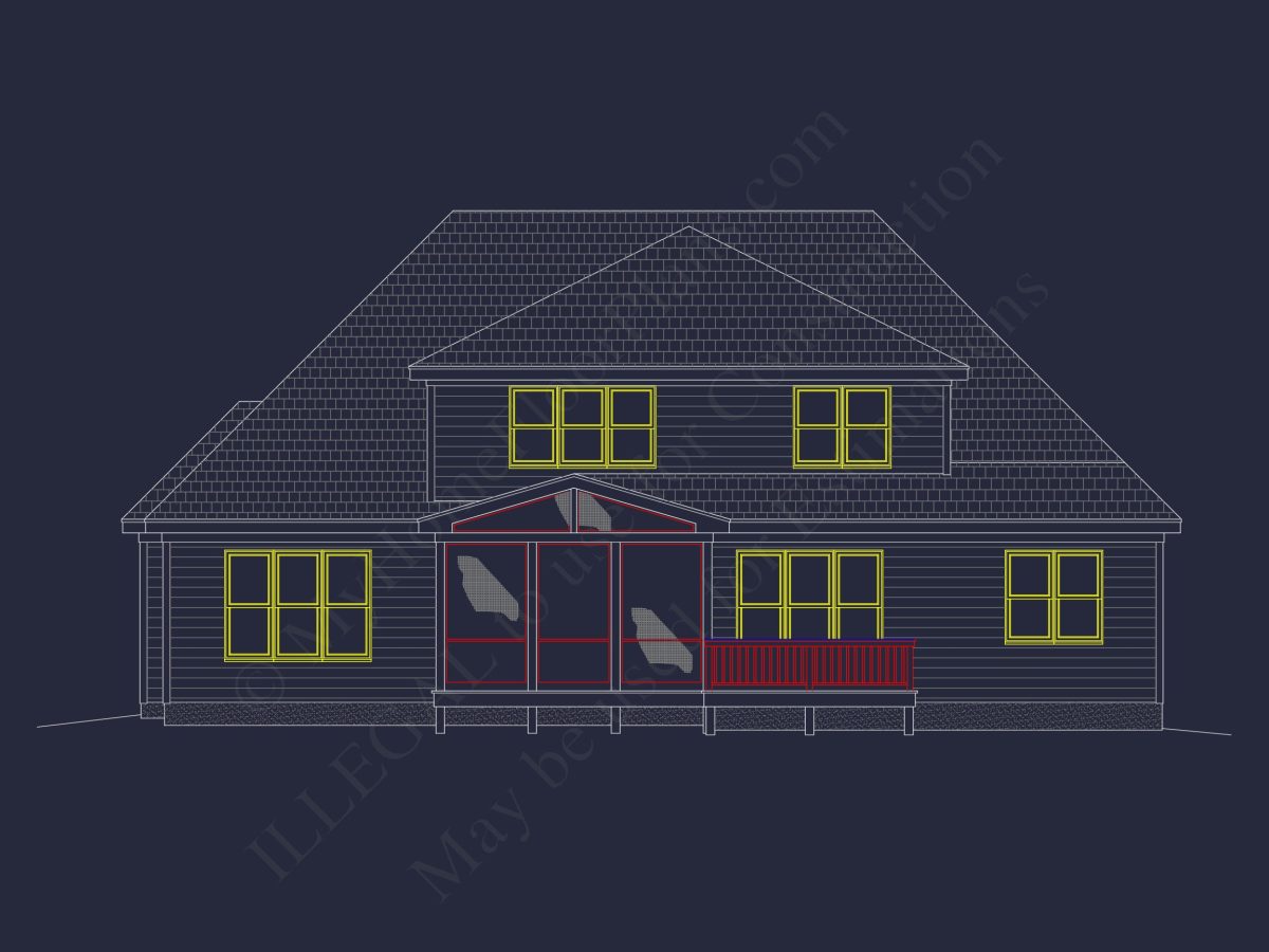 Well-Designed house Floor Plan – Blueprint CAD Architecture