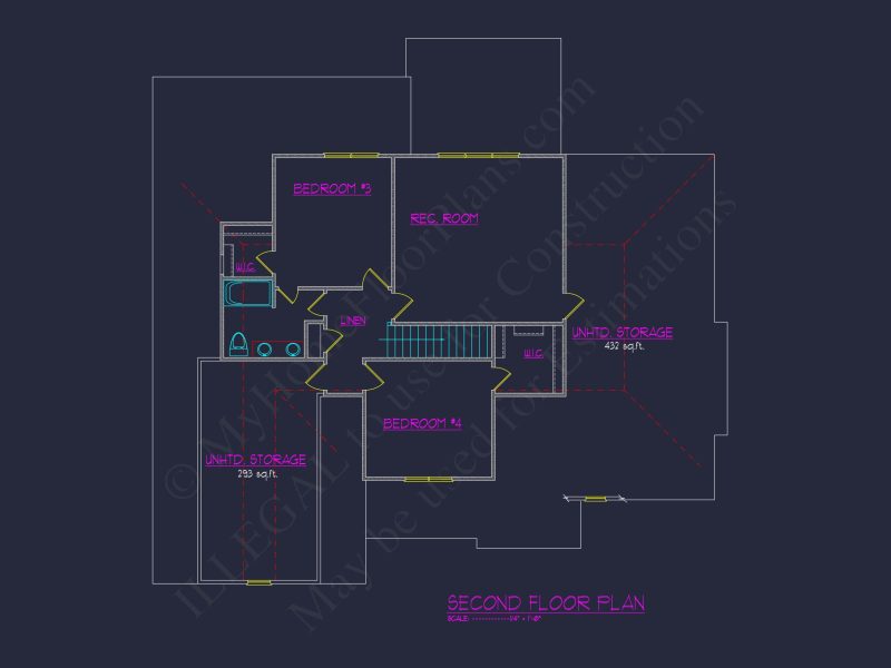 Well-Designed house Floor Plan – Blueprint CAD Architecture