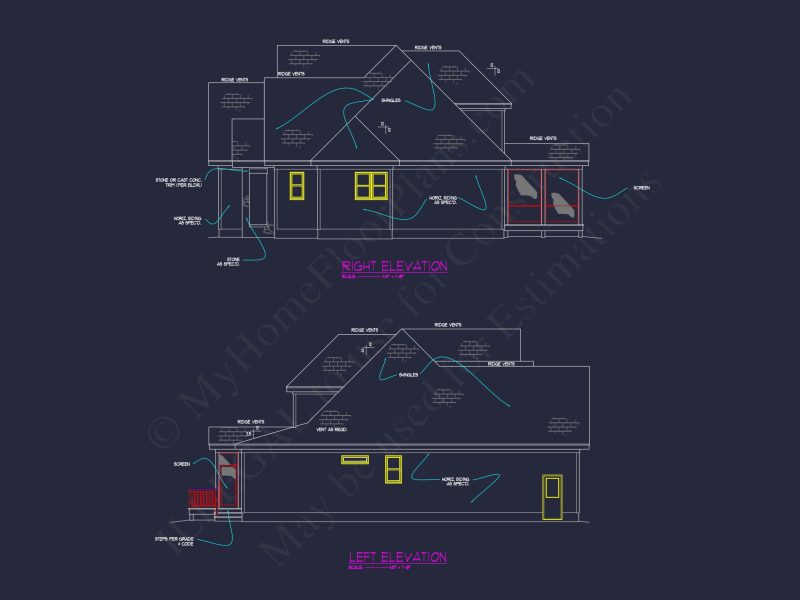Well-Designed house Floor Plan – Blueprint CAD Architecture
