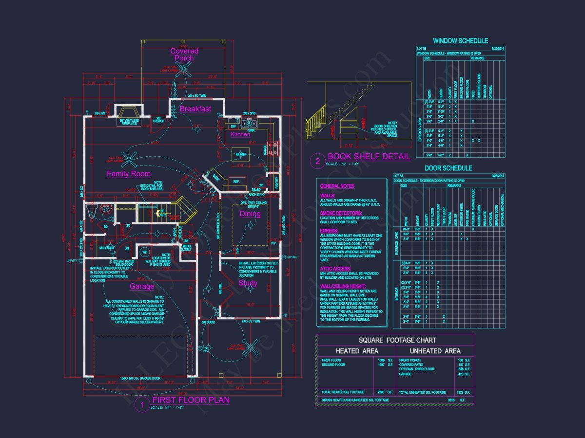 "Architectural CAD design of a modern suburban house with spacious floor plans"