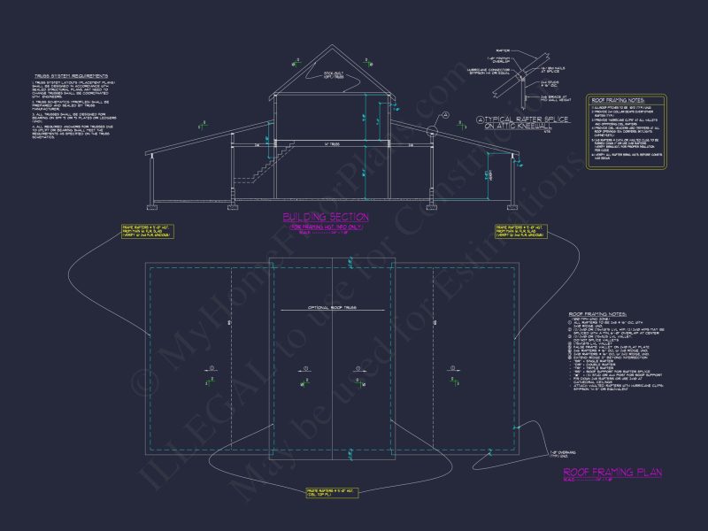 Barn-Style ADU house Floor Plan with CAD Designs and Blueprints