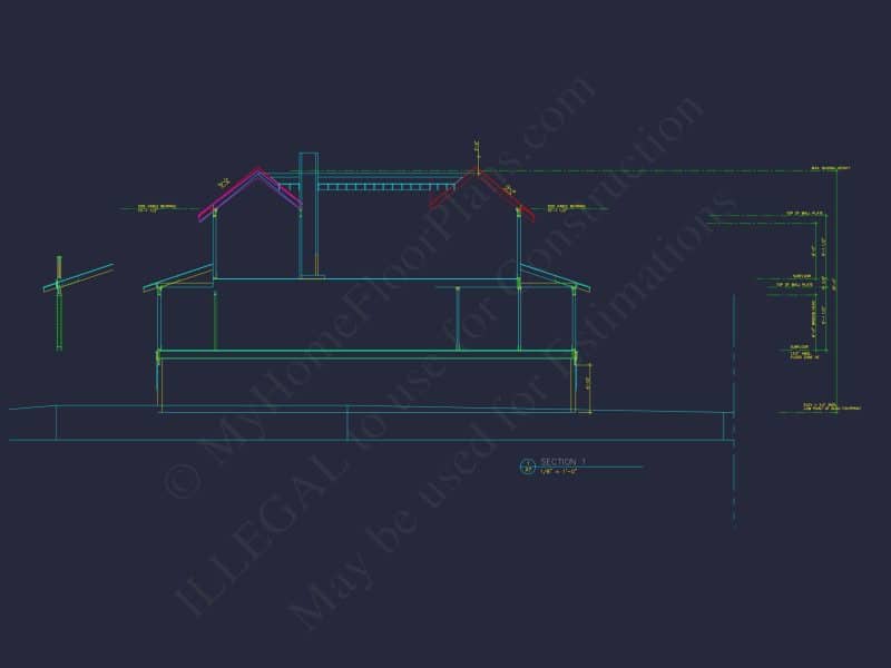 Beach house Plan w/Elevator, 4 Beds, 3 Baths, & Garage