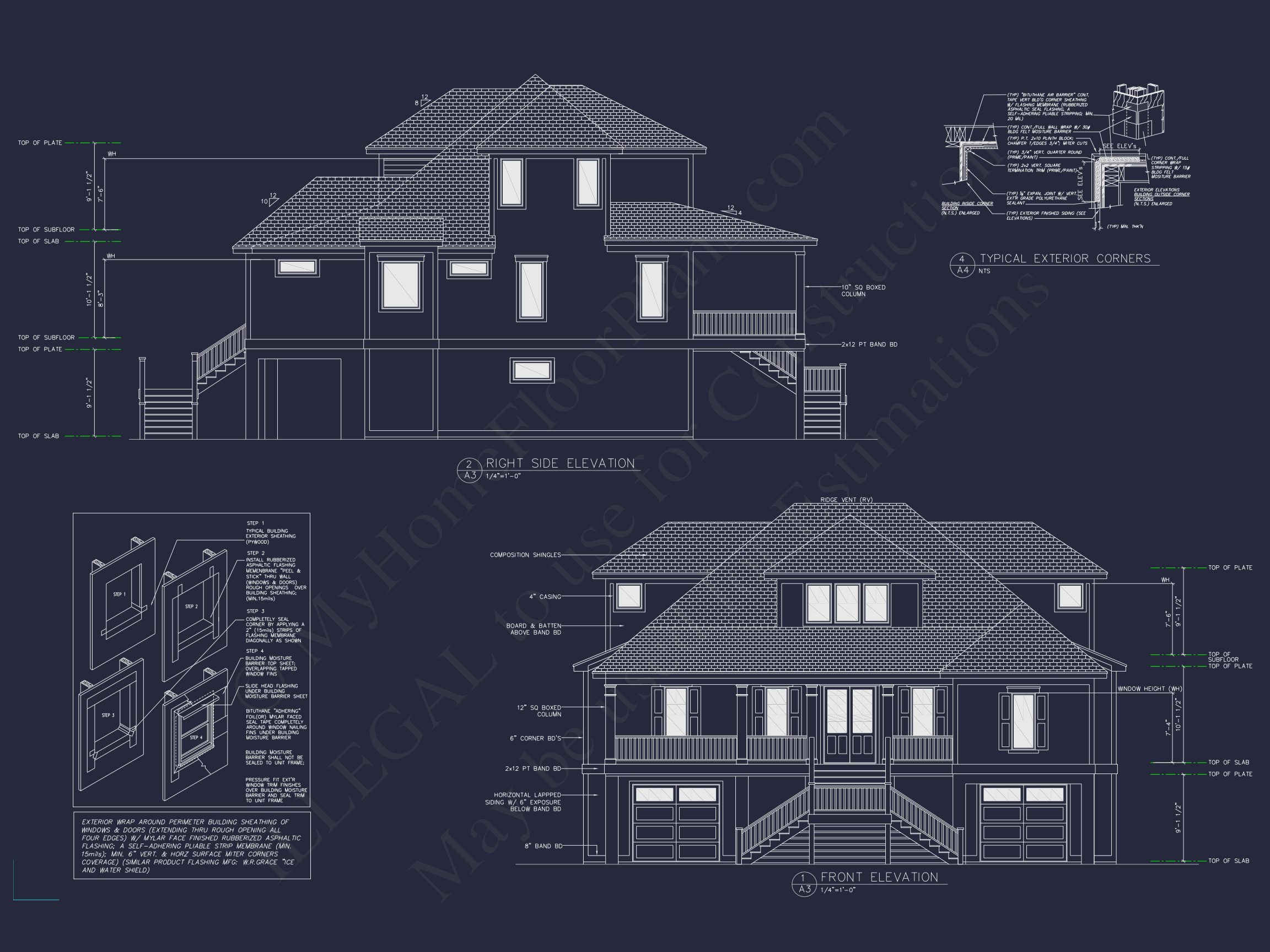 Beach house Plan with 3 Beds,2.5 Baths,and Coastal Designs