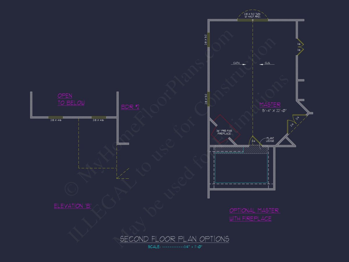 Beautiful 2-Story house Plan with 4 Bedrooms and 2-Car Garage