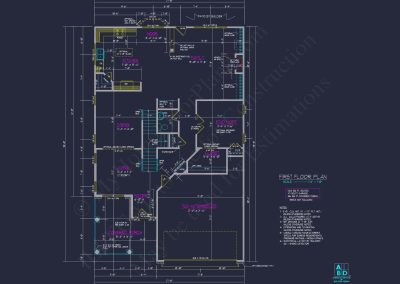 Beautiful 2-Story house Plan with 4 Bedrooms and 2-Car Garage