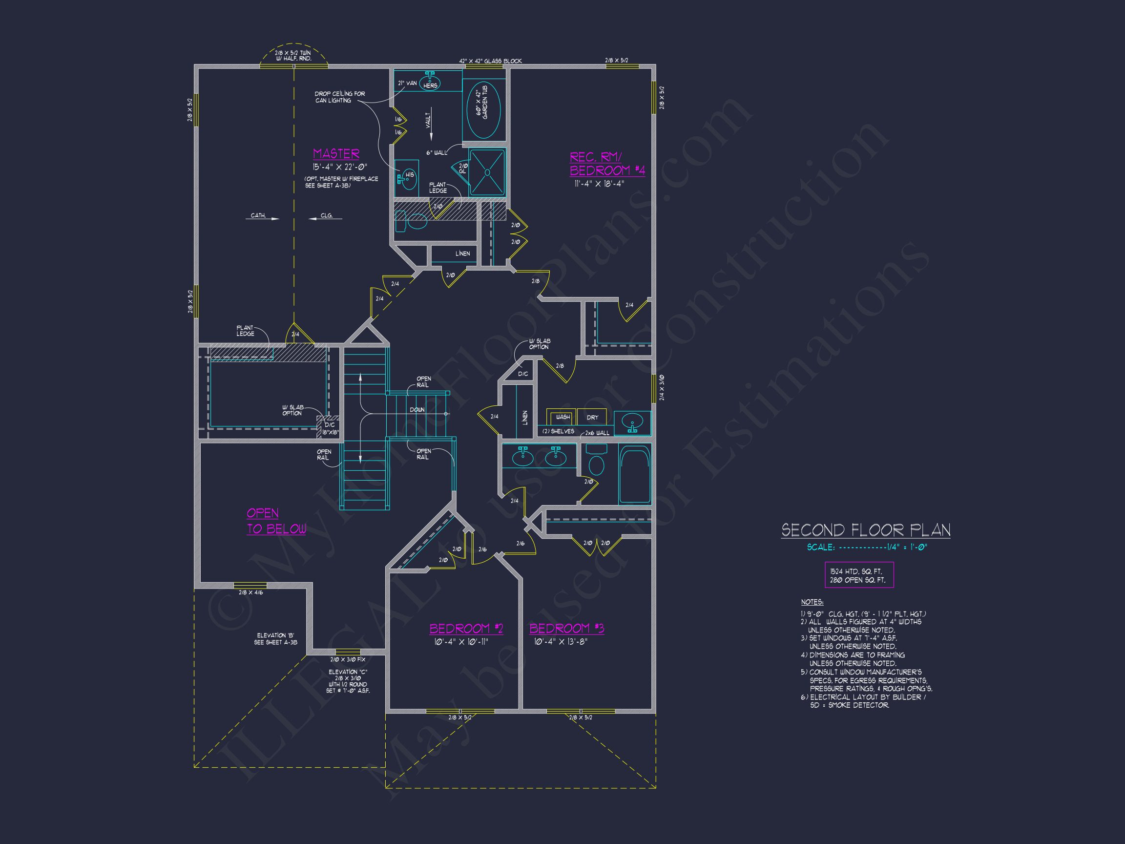 Beautiful 2-Story house Plan with 4 Bedrooms and 2-Car Garage