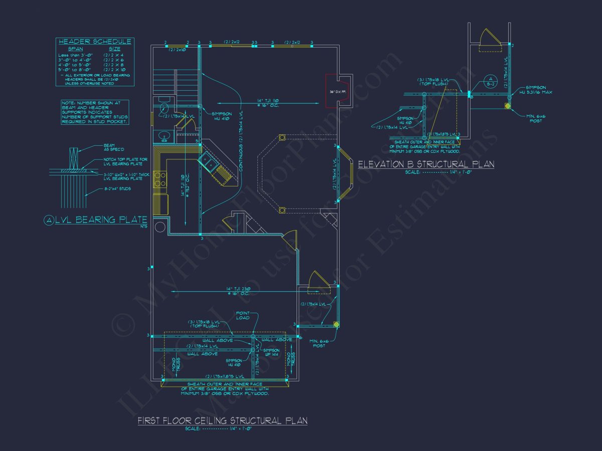 Beautiful 2-Story house Plan with CAD Blueprints and Designs