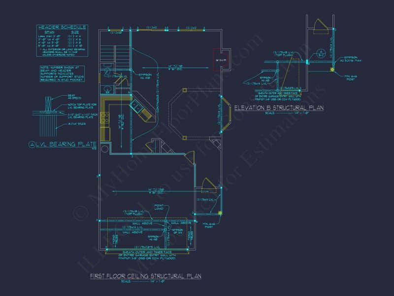 Beautiful 2-Story house Plan with CAD Blueprints and Designs