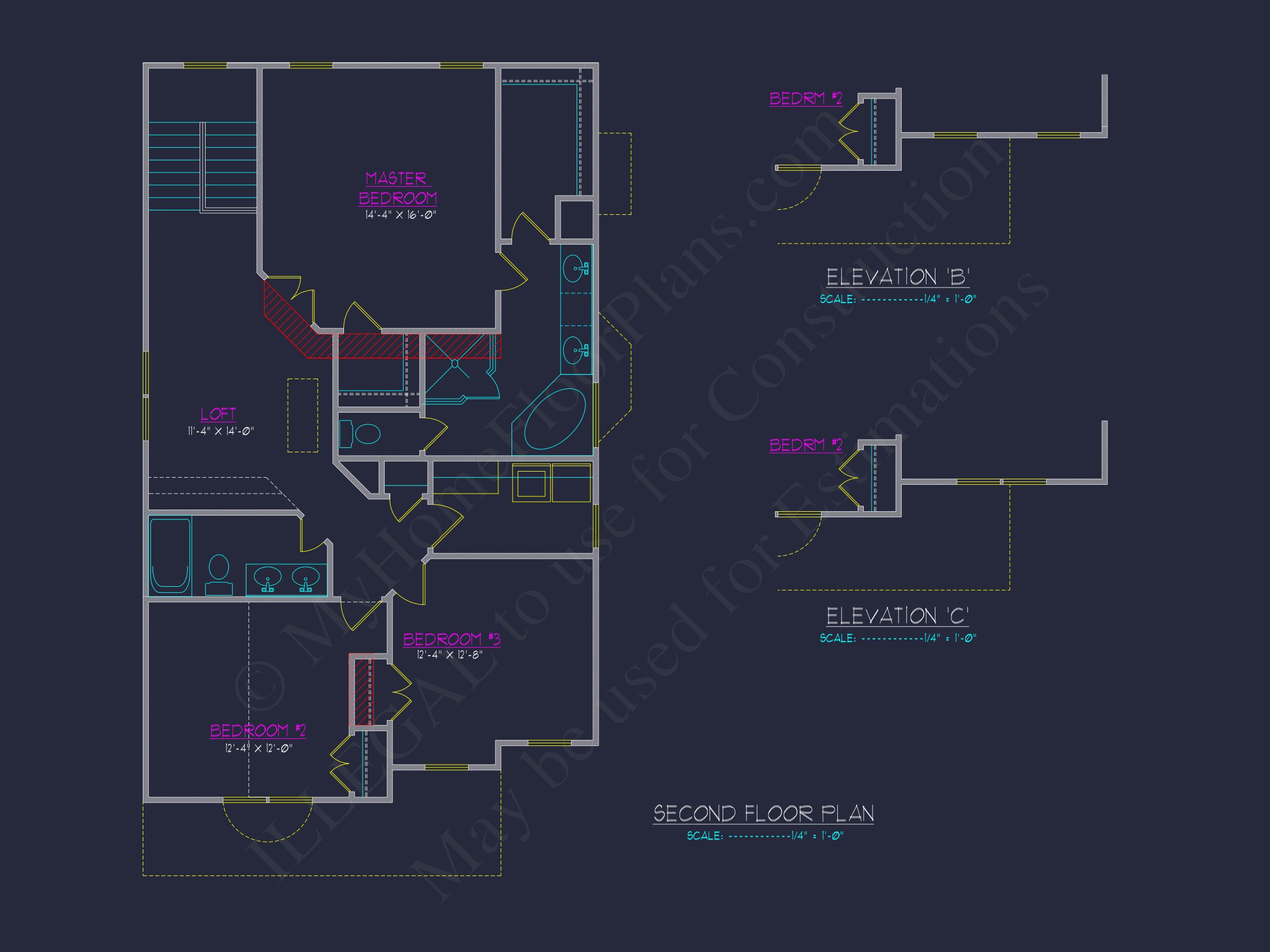 Beautiful 2-Story house Plan with CAD Blueprints and Designs