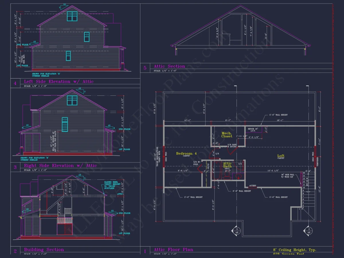 Beautiful 2-Story house Plan with CAD Designs and 13 Elevations