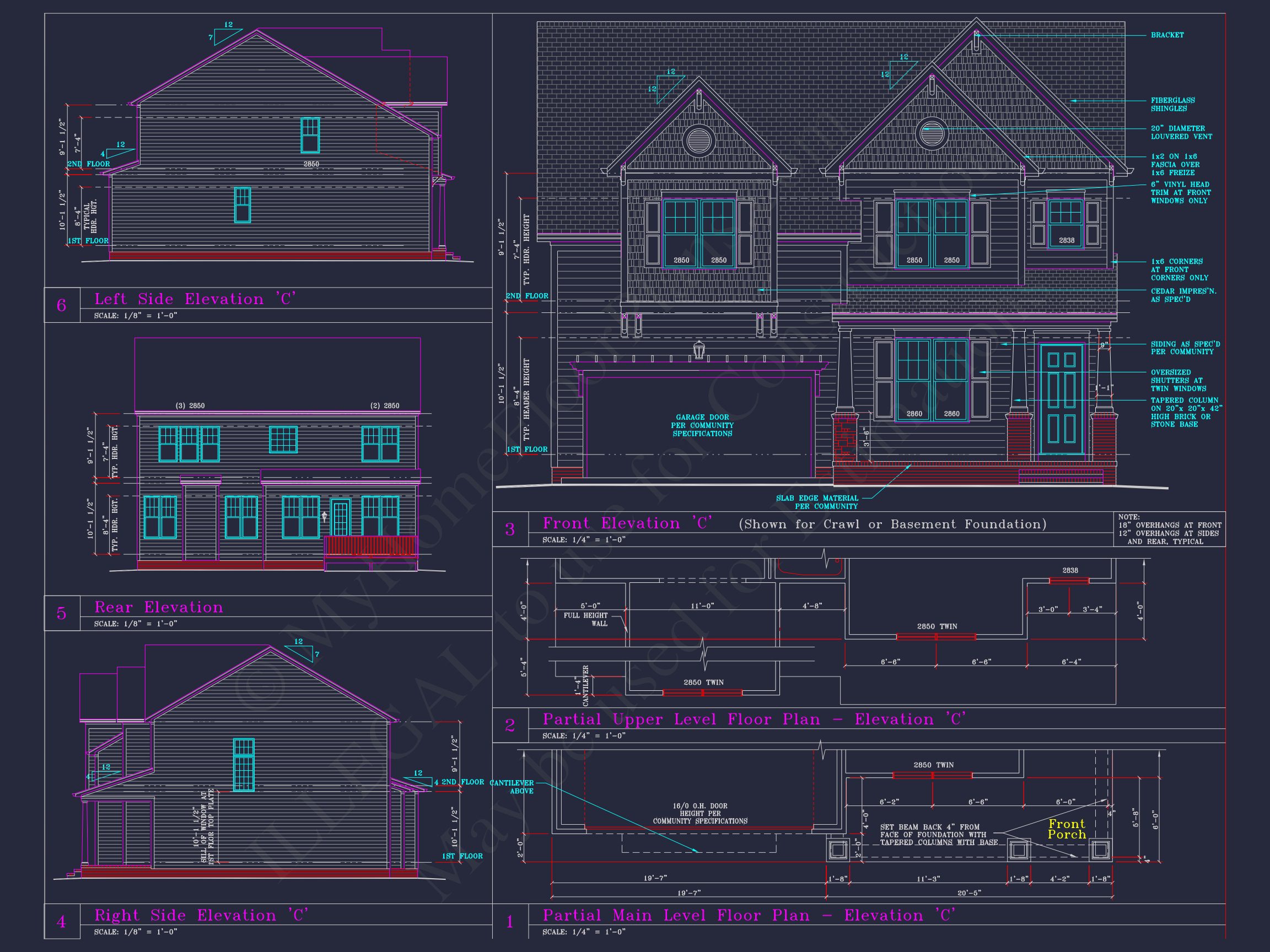 Beautiful 2-Story house Plan with CAD Designs and 13 Elevations