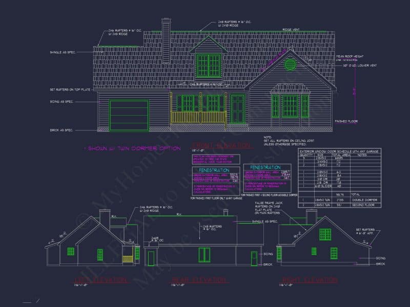 Beautiful 2-Story house Plan with CAD Designs and Blueprint