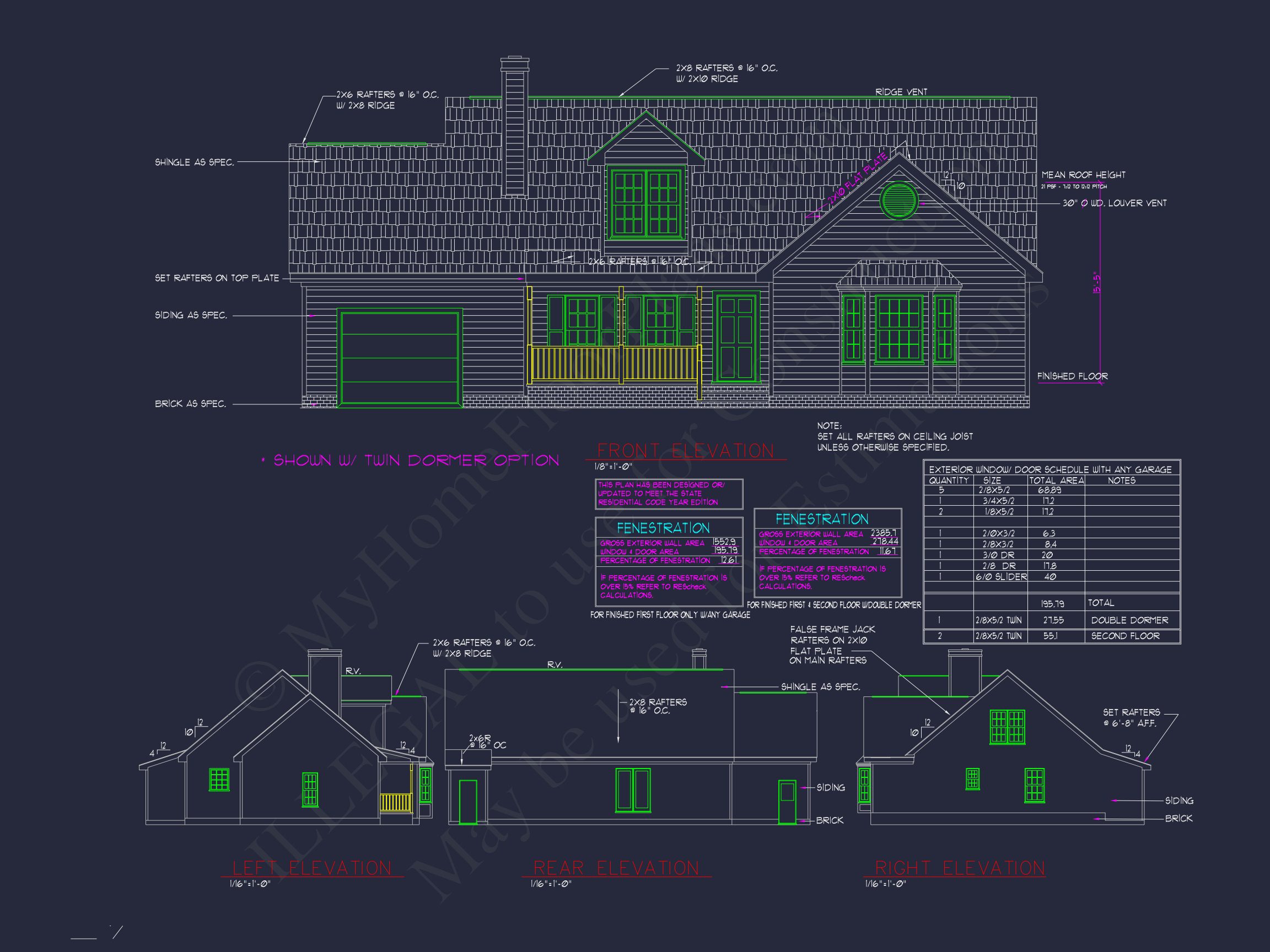 Beautiful 2-Story house Plan with CAD Designs and Blueprint