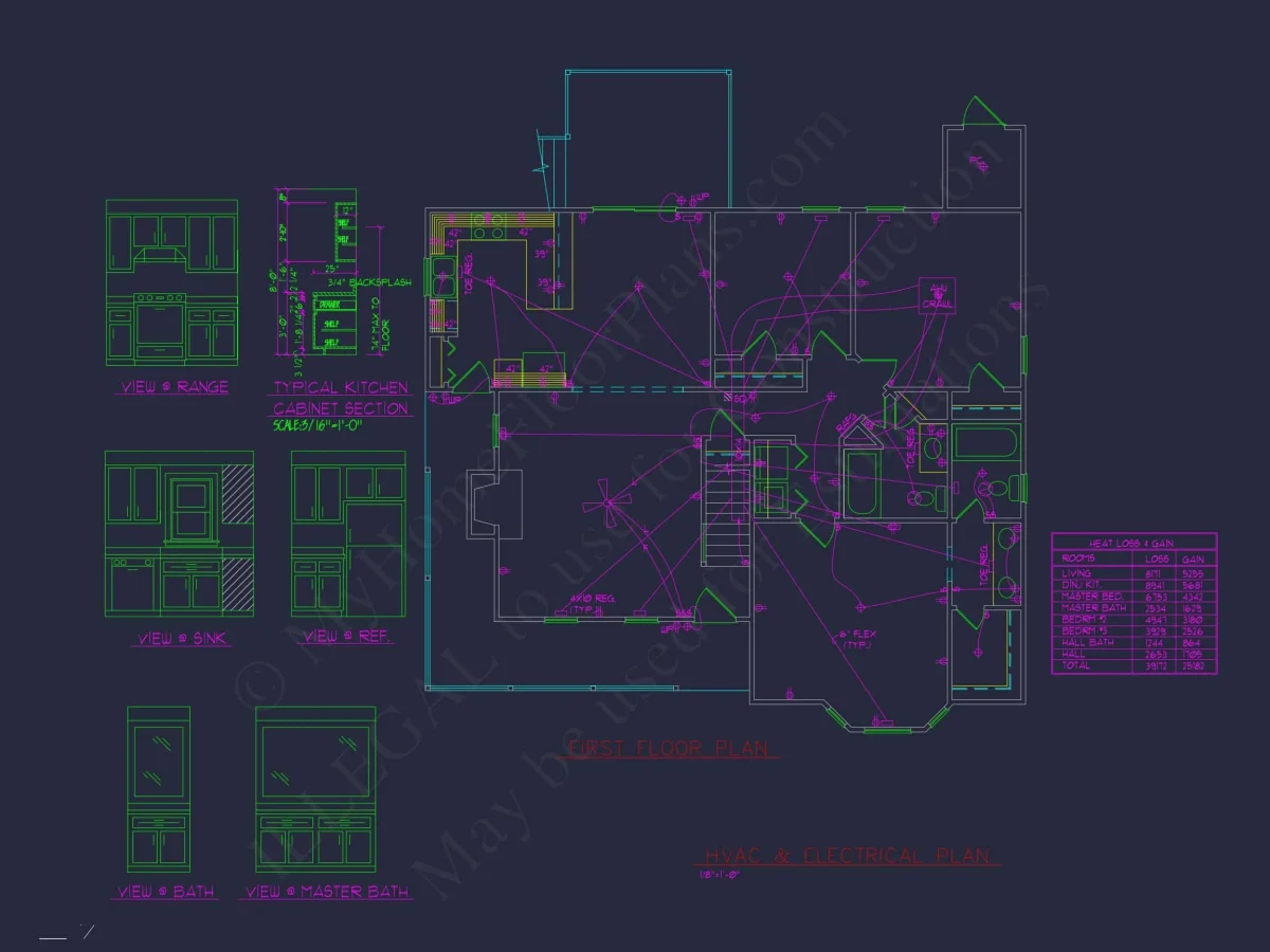 Beautiful 2-Story house Plan with CAD Designs and Blueprint