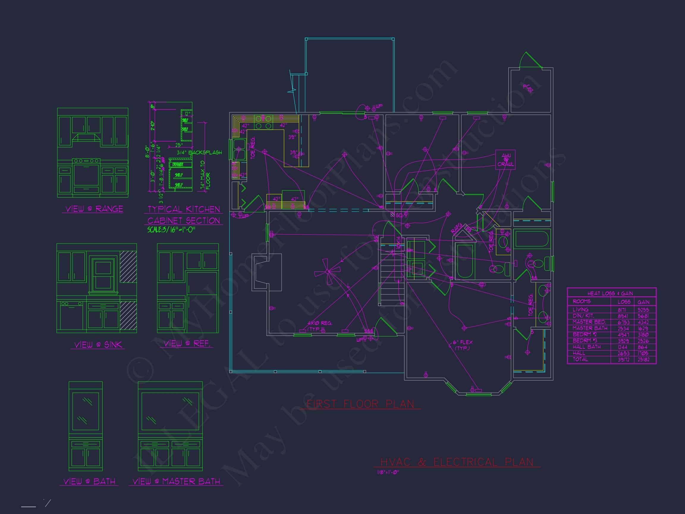 Beautiful 2-Story house Plan with CAD Designs and Blueprint