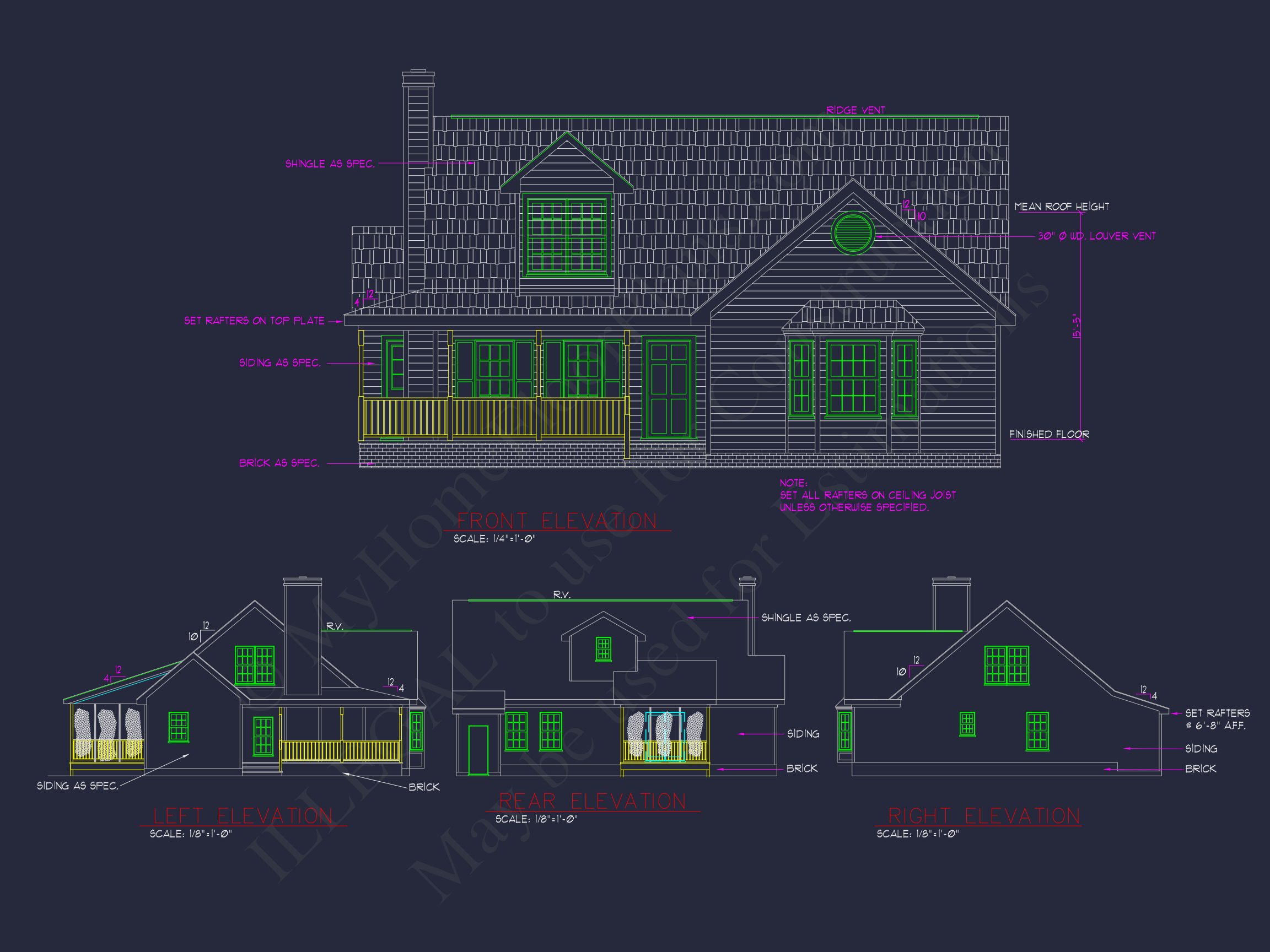 Beautiful 2-Story house Plan with CAD Designs and Blueprint