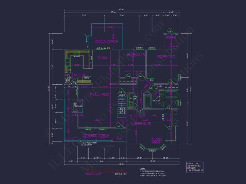 Beautiful 2-Story house Plan with CAD Designs and Blueprint