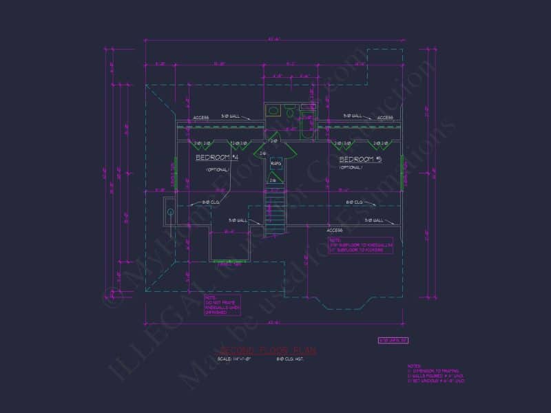 Beautiful 2-Story house Plan with CAD Designs and Blueprint