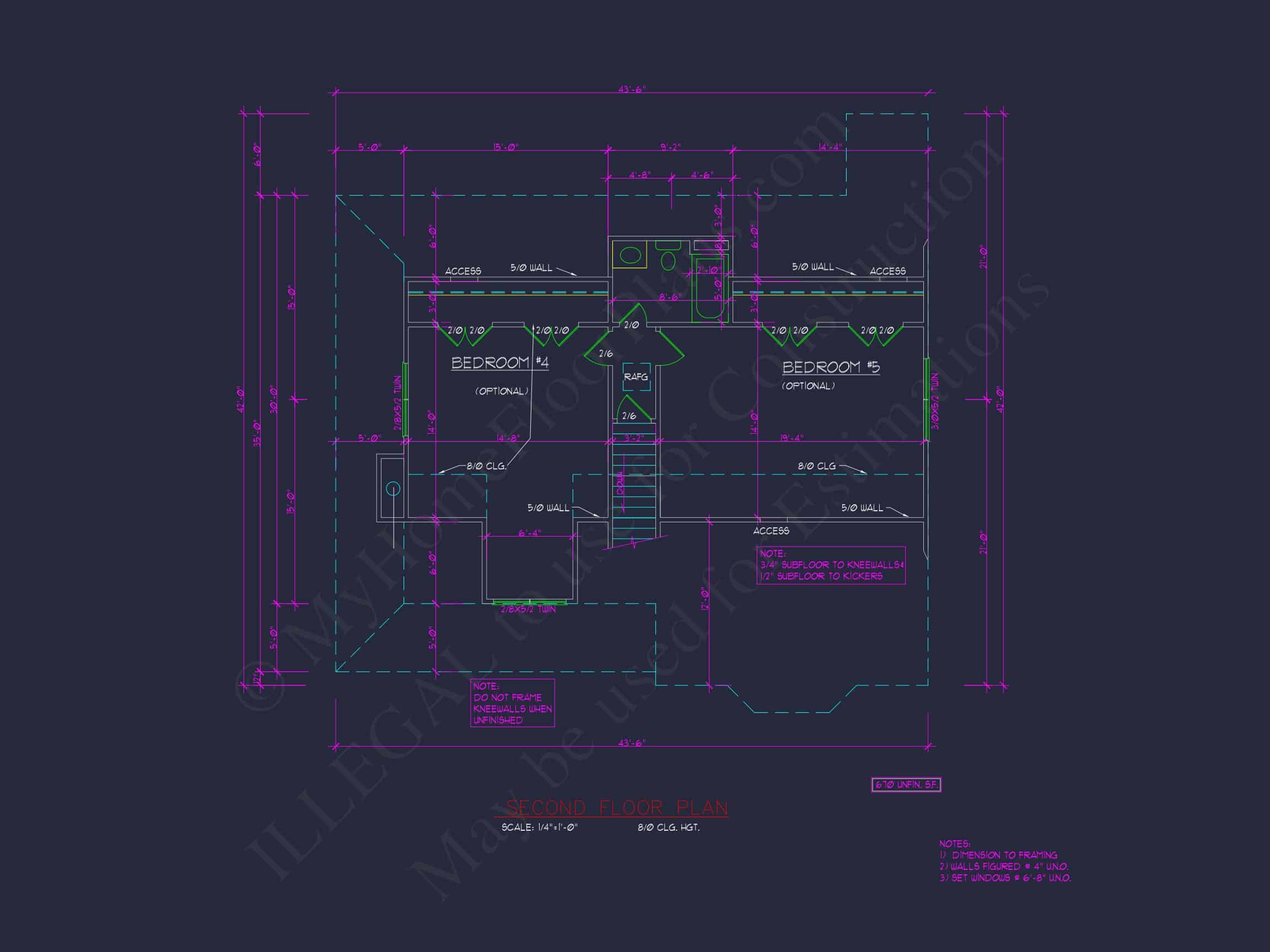 Beautiful 2-Story house Plan with CAD Designs and Blueprint