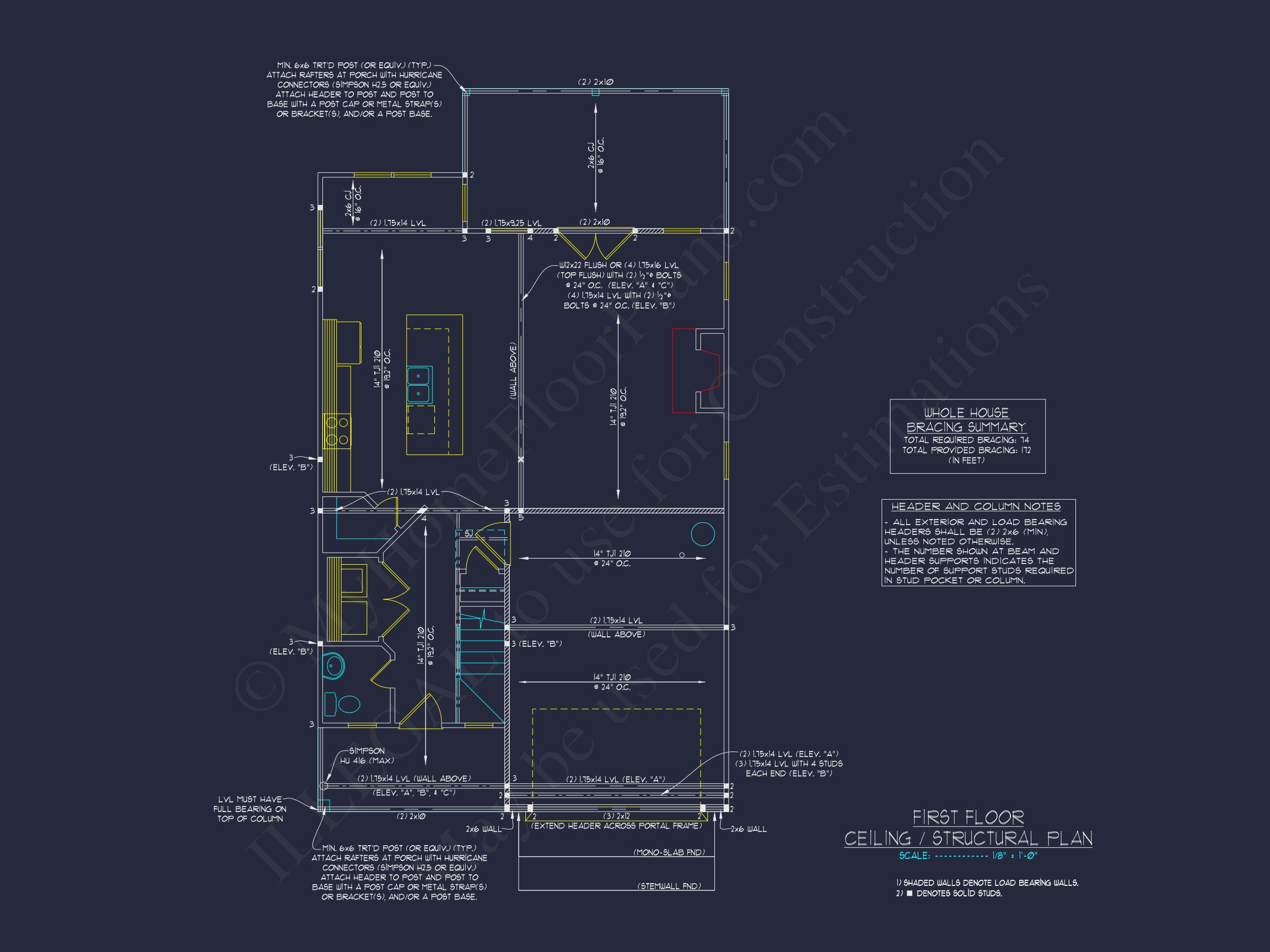 Beautiful 2-Story house Plan with Open Floor and CAD Blueprint