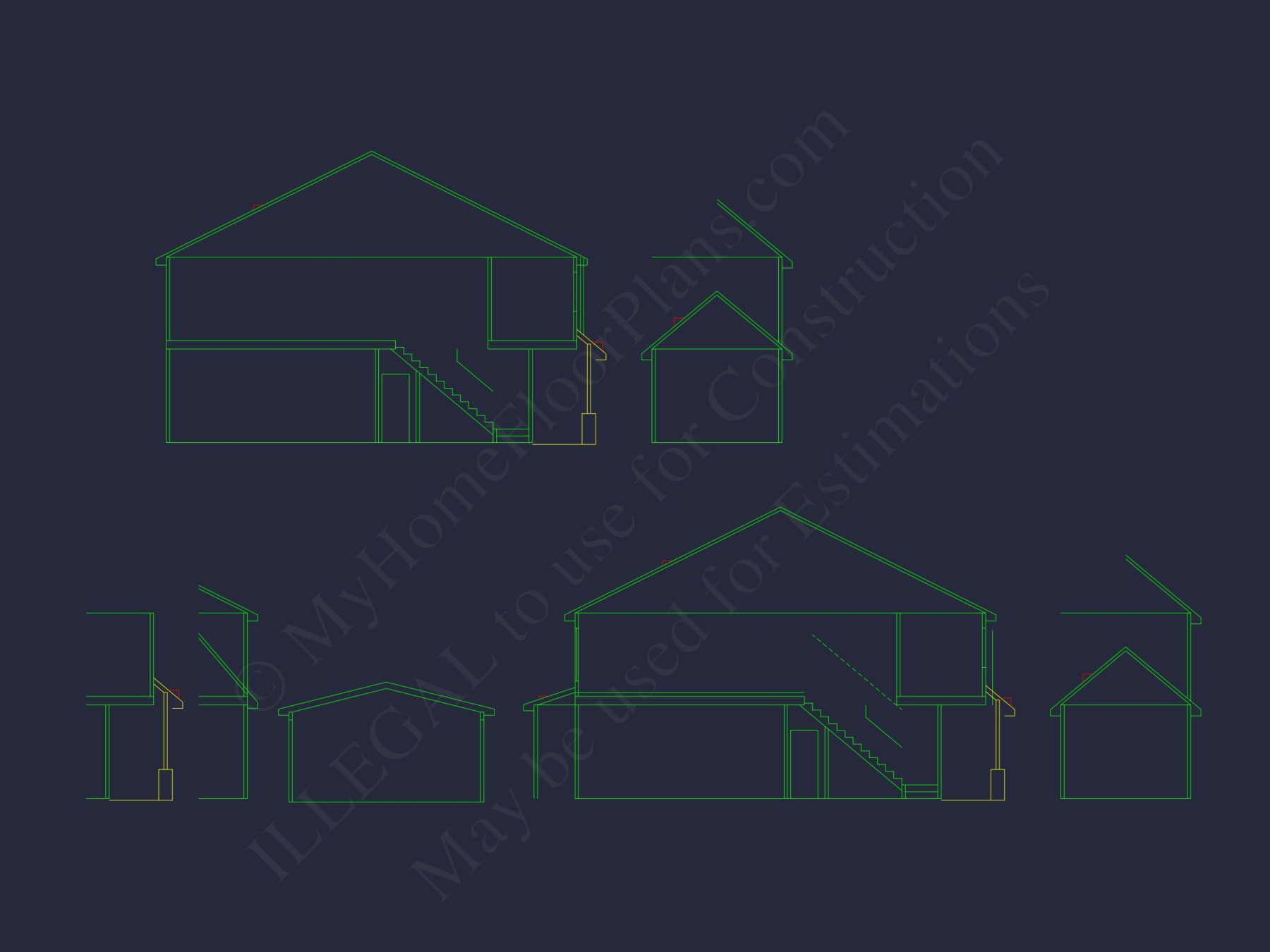 Beautiful 2-Story house Plan with Open Floor and CAD Blueprint