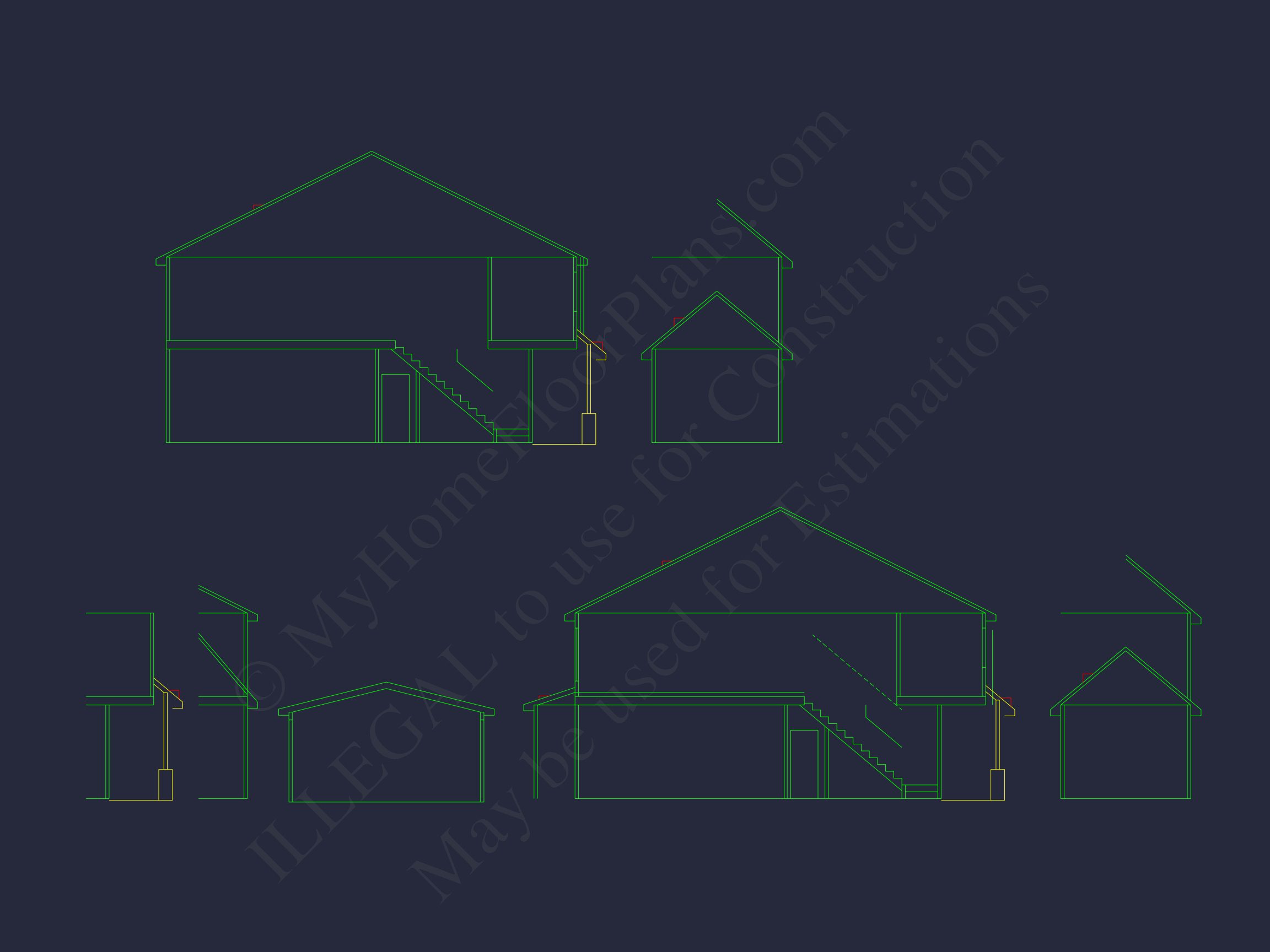 Beautiful 2-Story house Plan with Open Floor and CAD Blueprint