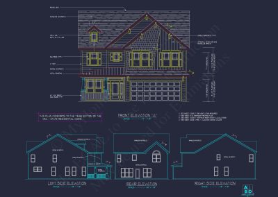 Beautiful 2-Story house Plan with 4 Bedrooms and 2-Car Garage