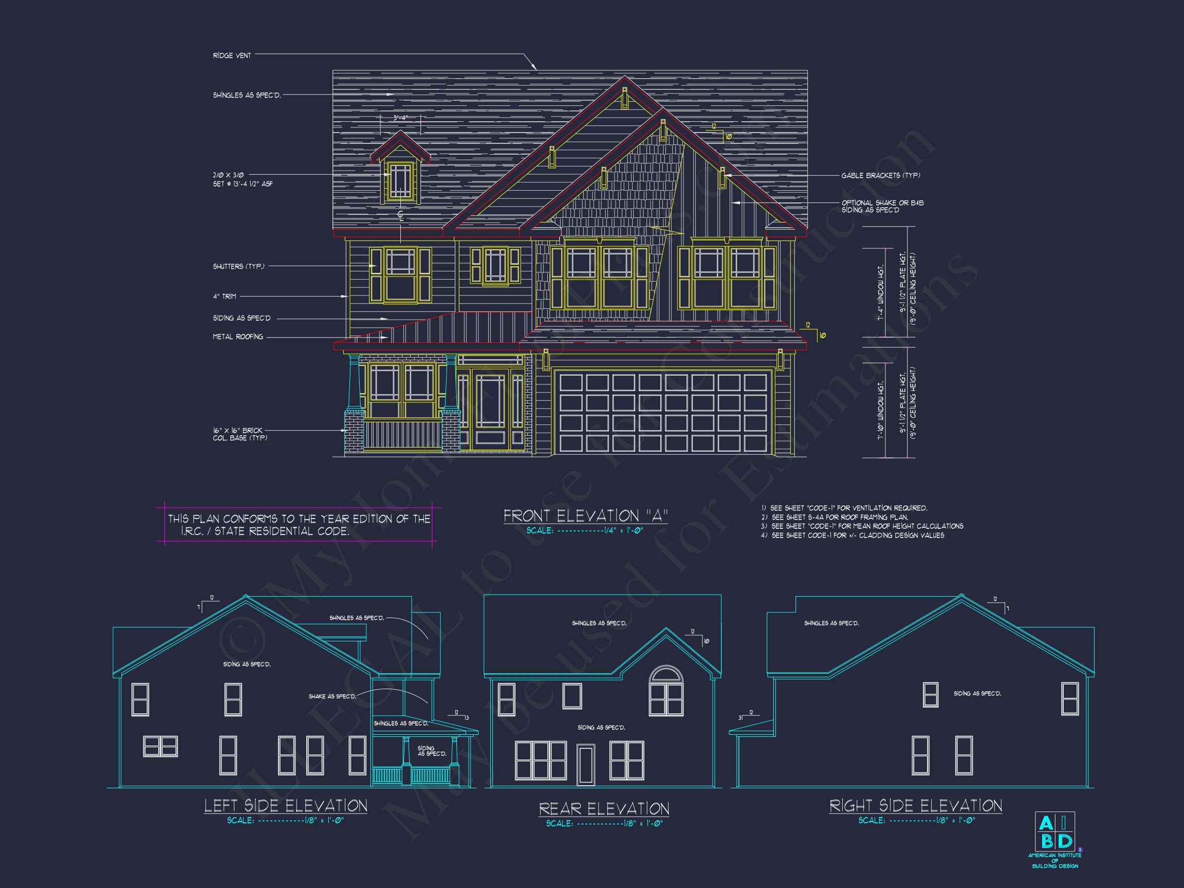 Beautiful 2-Story house Plan with 4 Bedrooms and 2-Car Garage