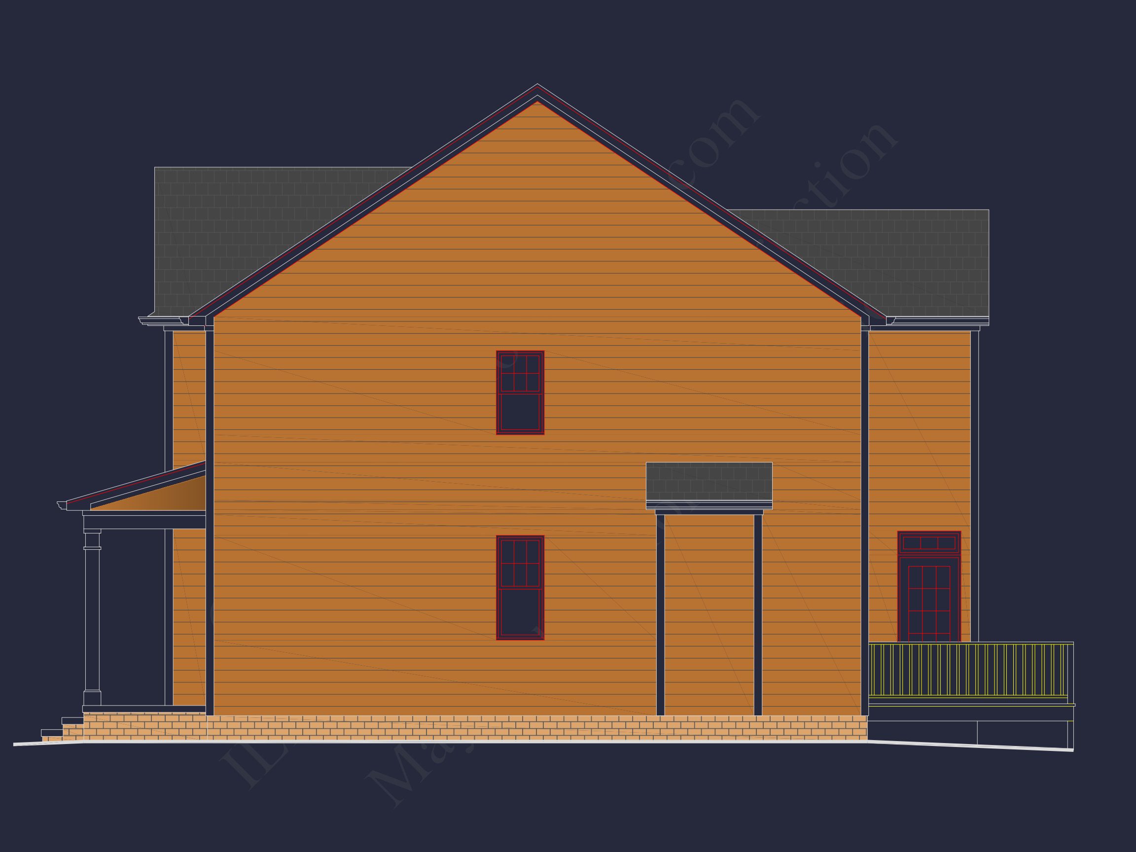 Beautiful 4-Bedroom house Plan with CAD Designs & 2-Car Garage