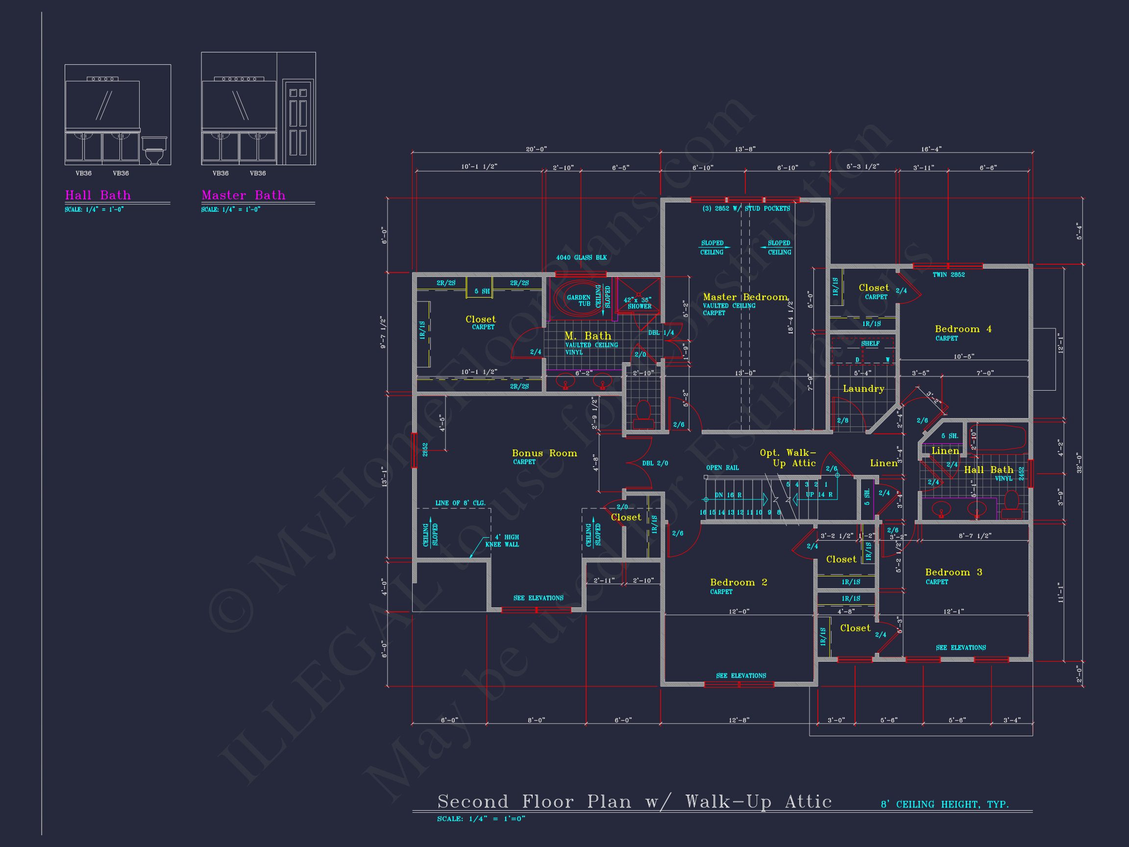 Beautiful 4-Bedroom house Plan with CAD Designs & 2-Car Garage