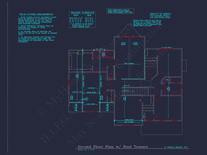 Beautiful 4-Bedroom house Plan with CAD Designs & 2-Car Garage