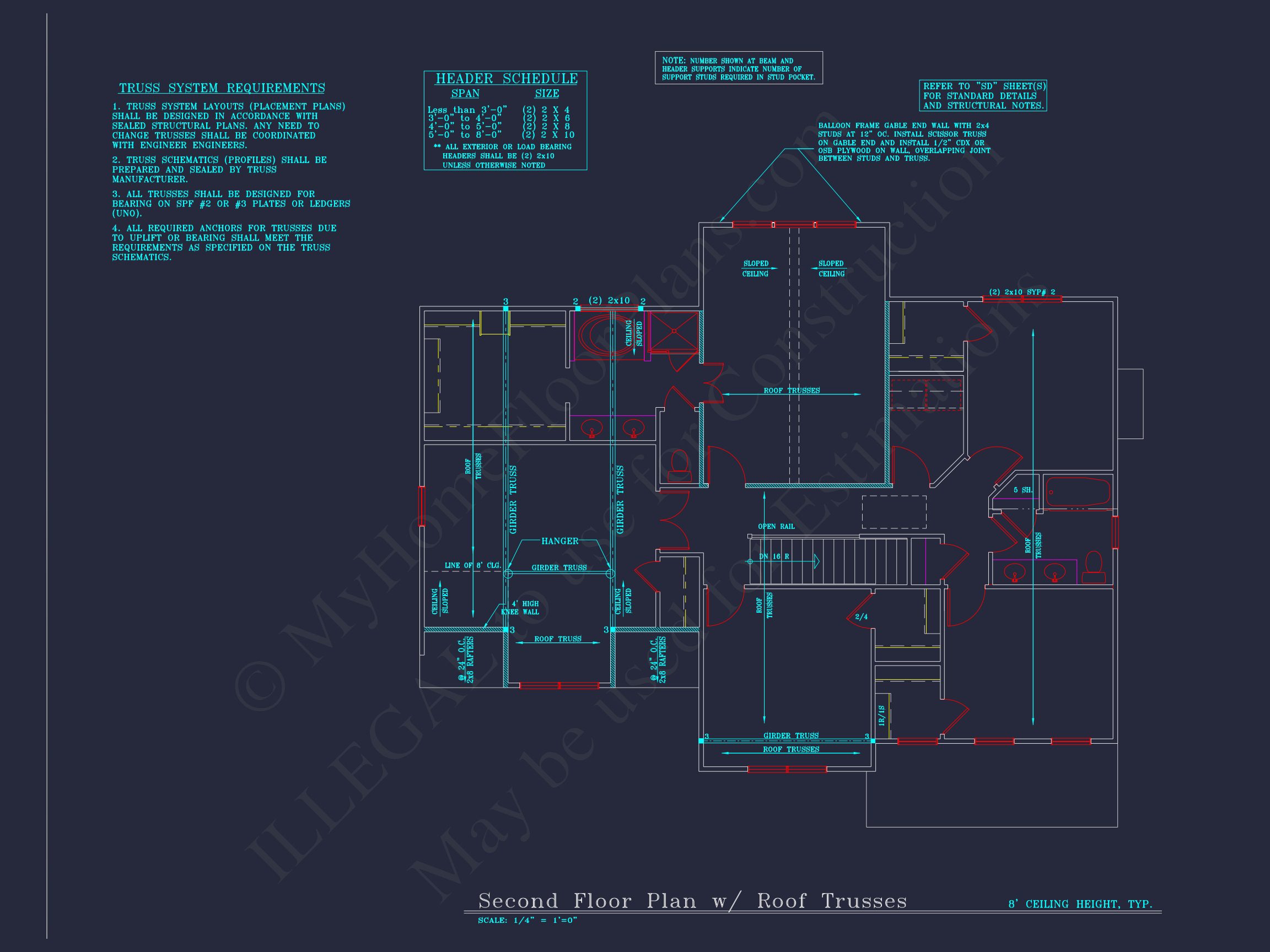 Beautiful 4-Bedroom house Plan with CAD Designs & 2-Car Garage