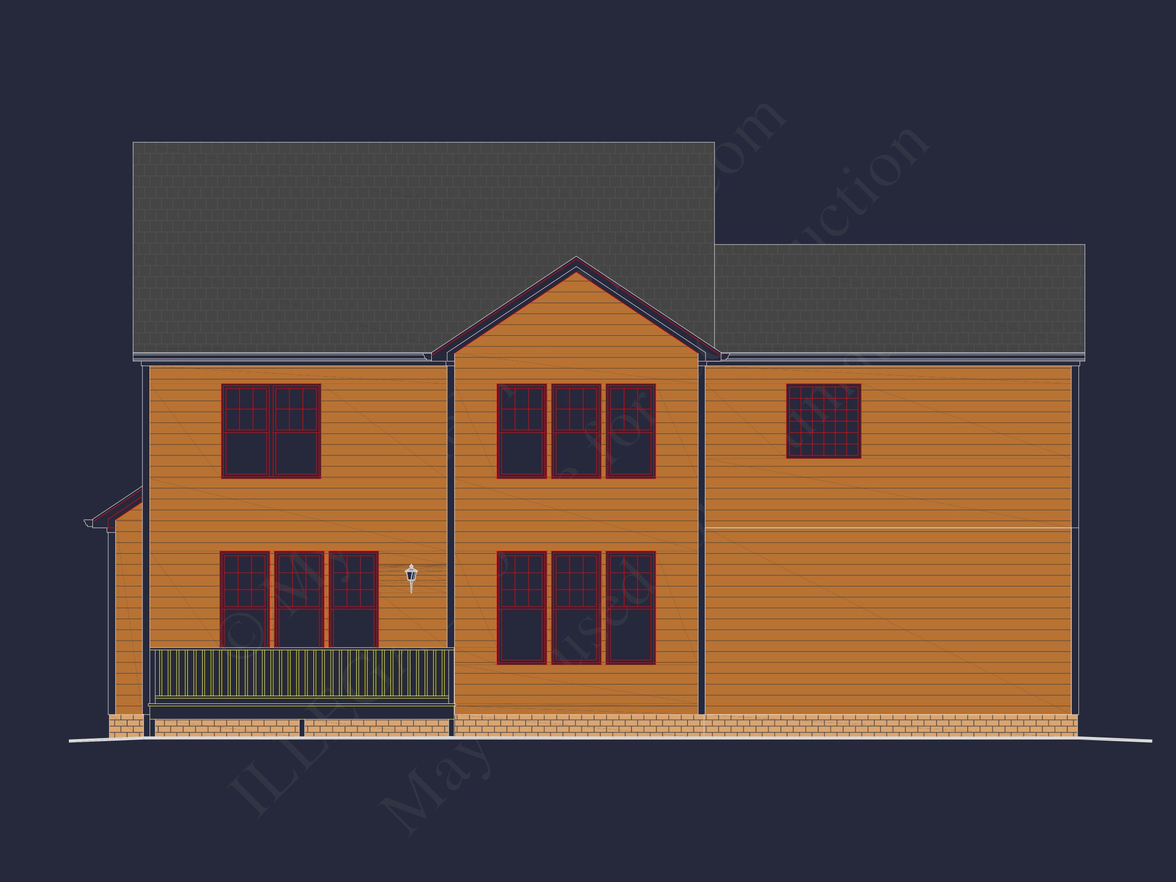 Beautiful 4-Bedroom house Plan with CAD Designs & 2-Car Garage