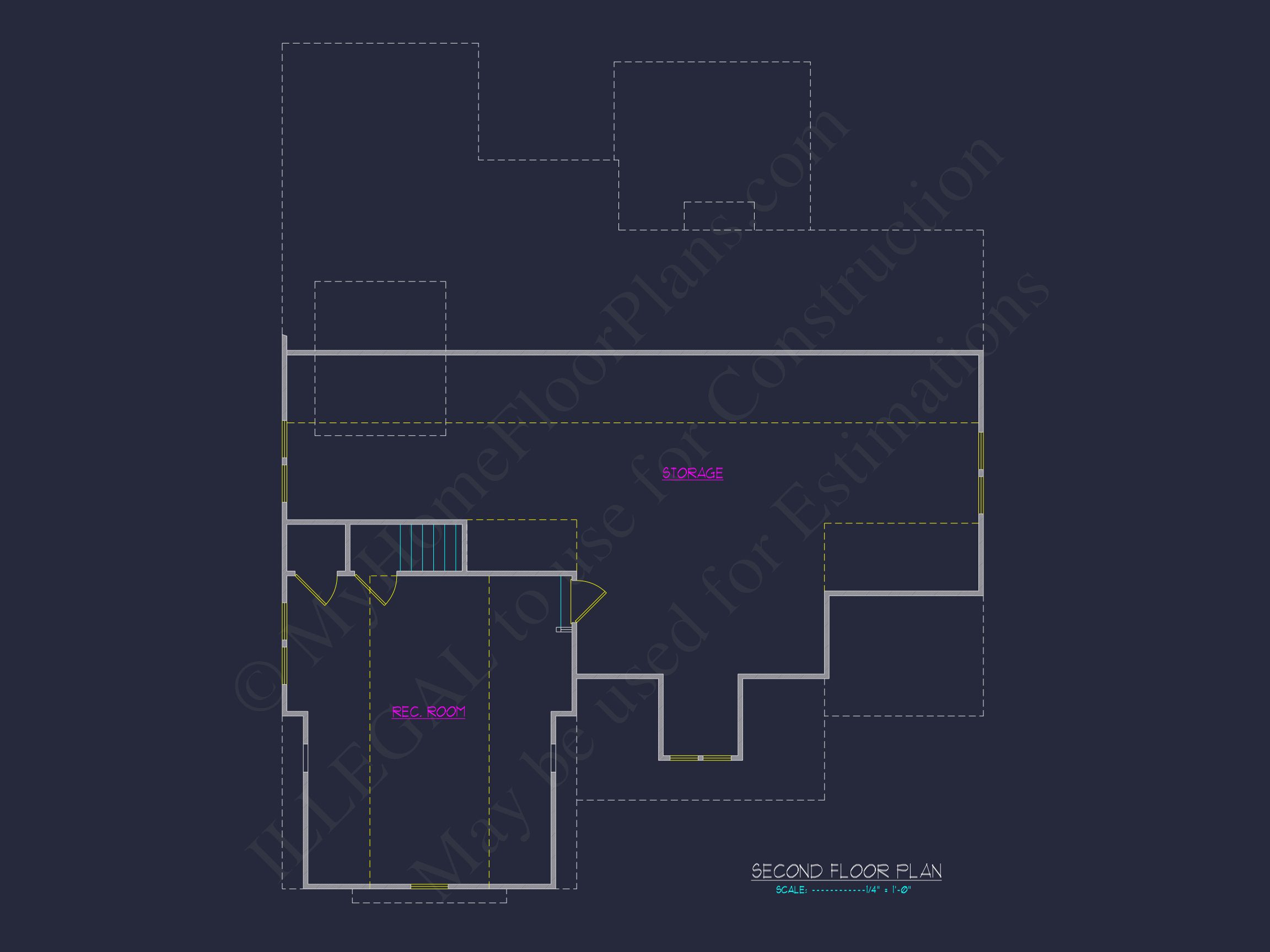 Beautiful CAD house Floor Plan: 2-Story 3-Bedroom Design