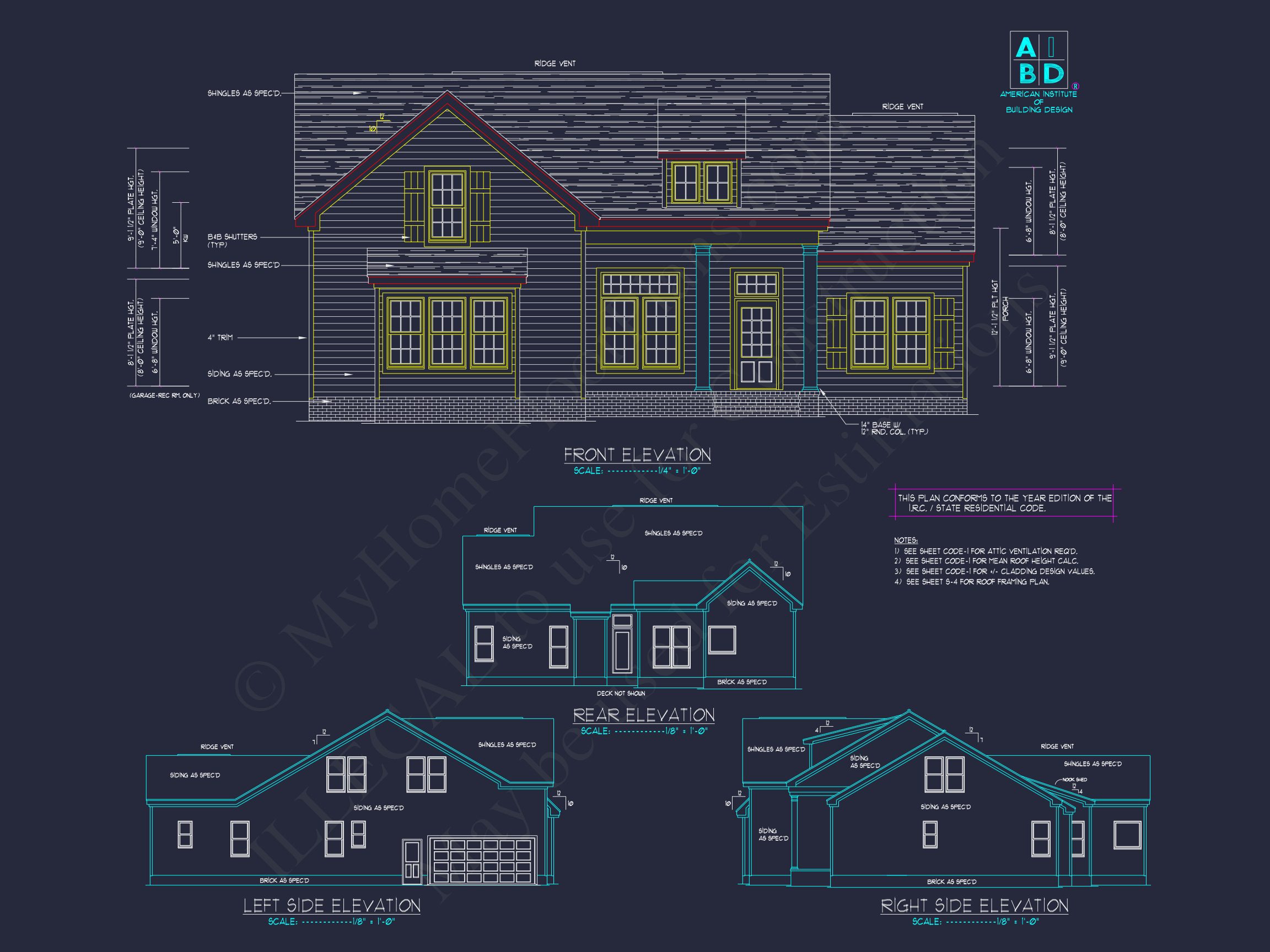 Beautiful CAD house Floor Plan: 2-Story 3-Bedroom Design