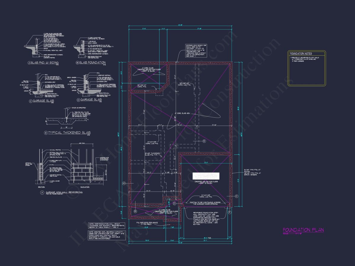Beautiful CAD Ranch Floor Plan with 1.5 Stories & Bonus Room