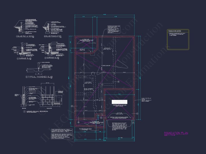 Beautiful CAD Ranch Floor Plan with 1.5 Stories & Bonus Room