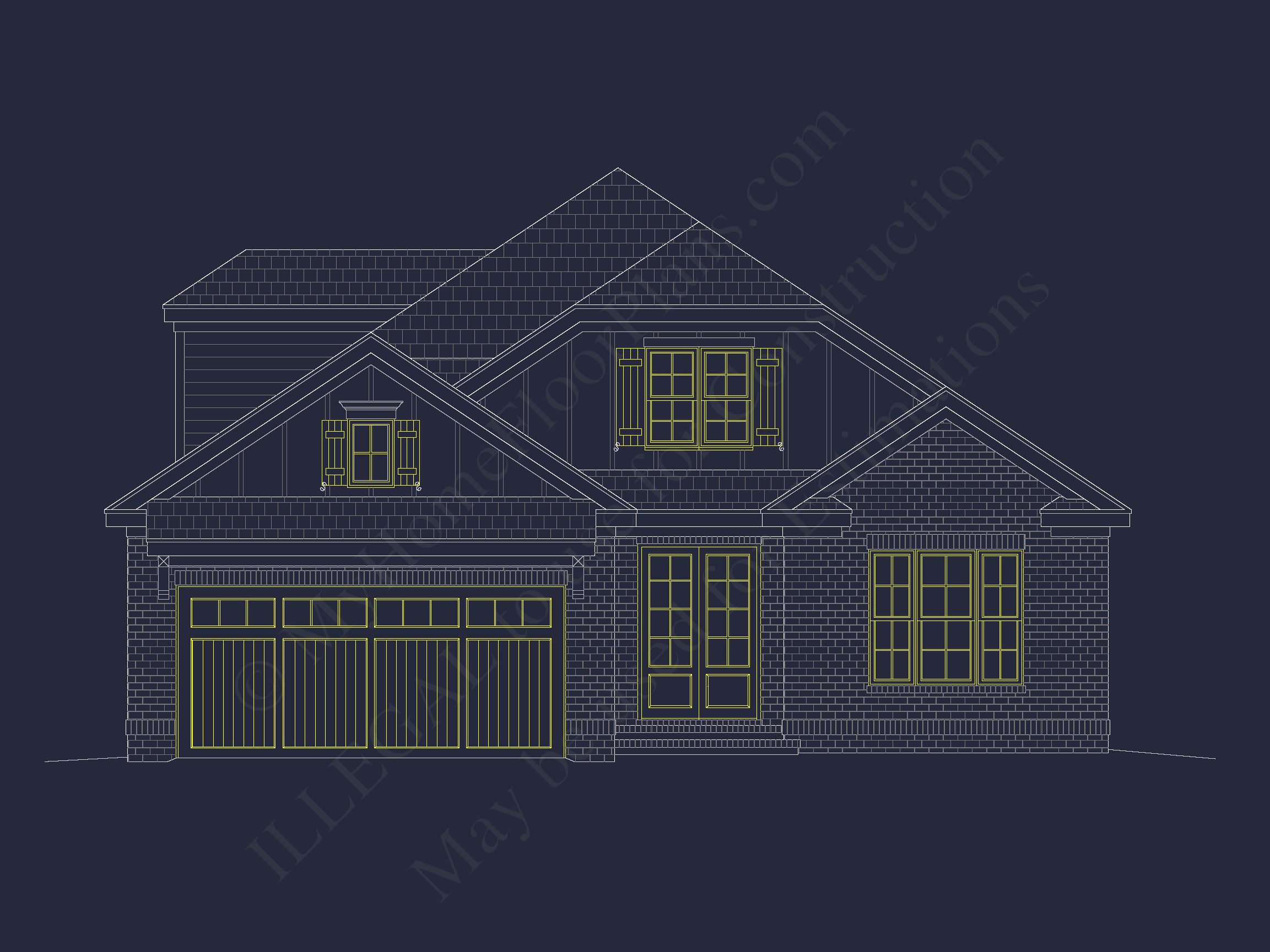 Beautiful house Blueprint: Floor Plan & CAD Architectural Designs