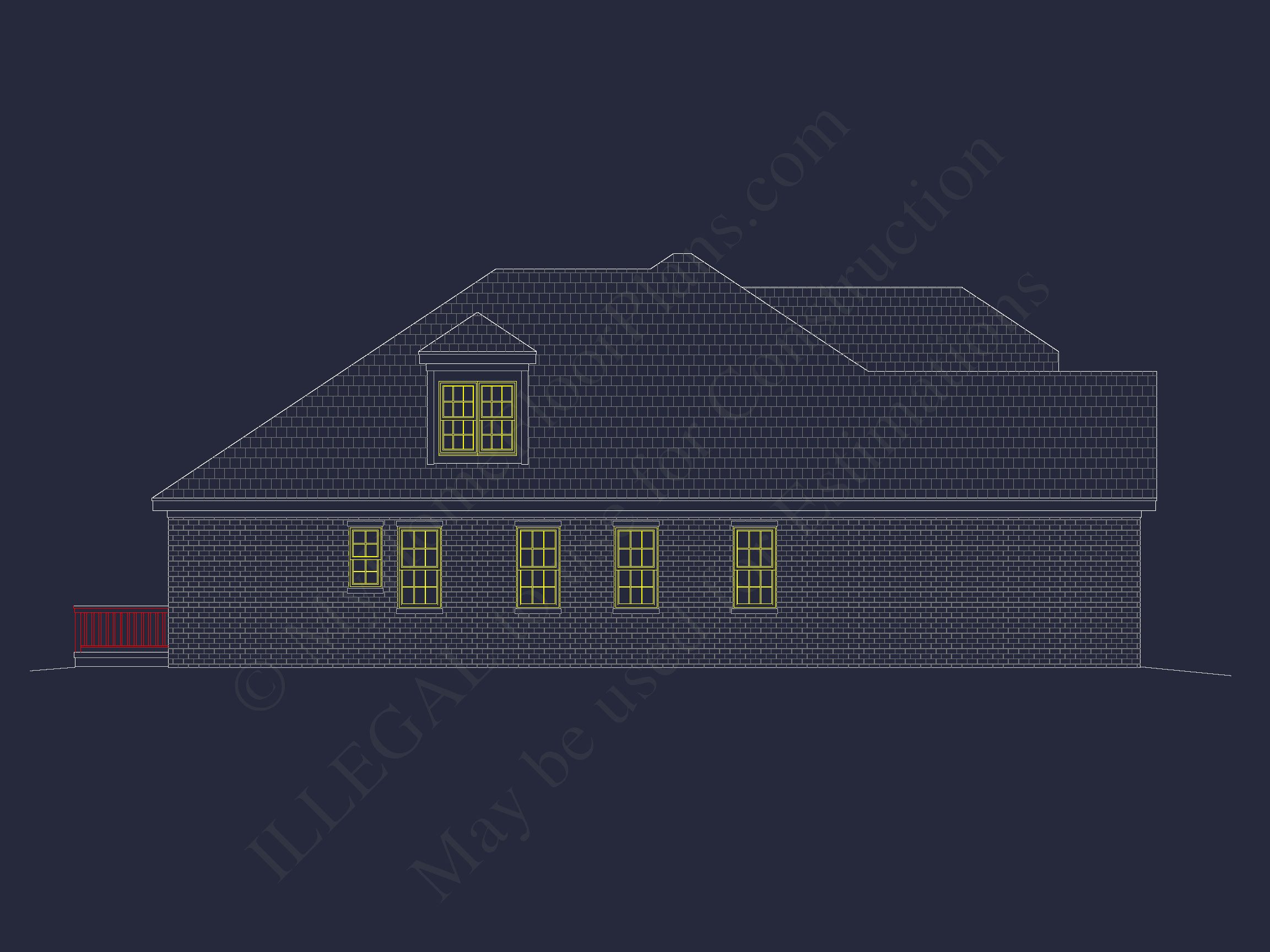 Beautiful house Blueprint: Floor Plan & CAD Architectural Designs