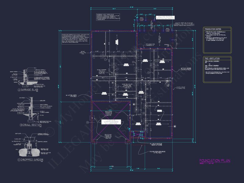Beautiful house Blueprint: Floor Plan & CAD Architectural Designs