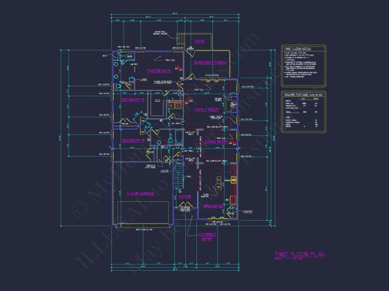 Beautiful house Blueprint: Floor Plan & CAD Architectural Designs