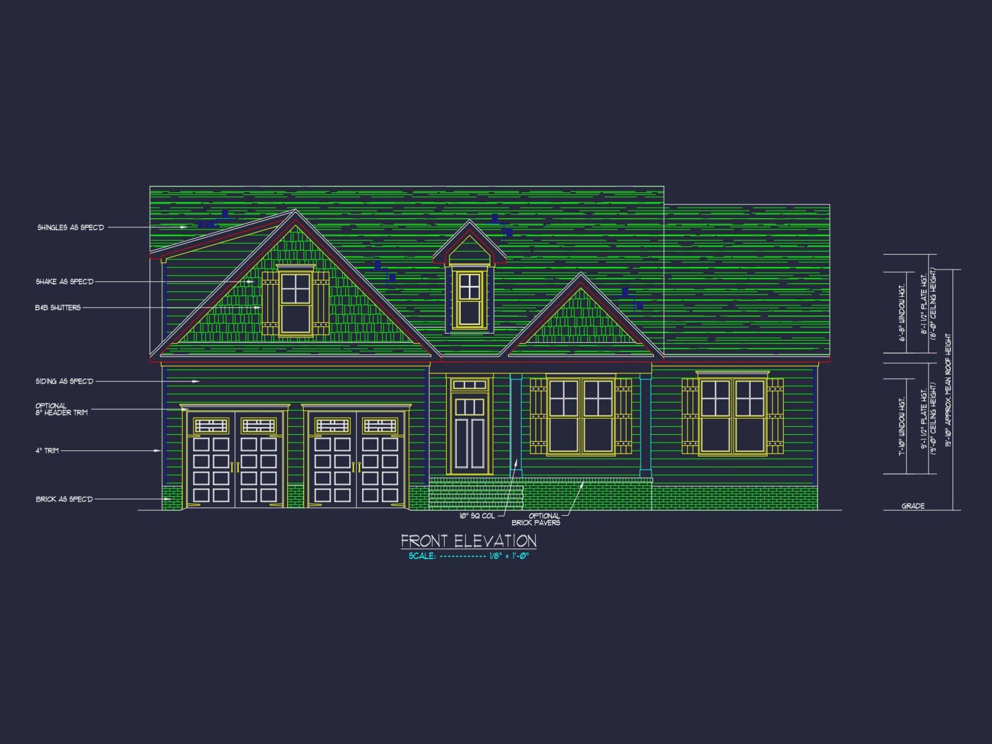 Beautiful house Floor Plan with CAD Designs & Blueprint