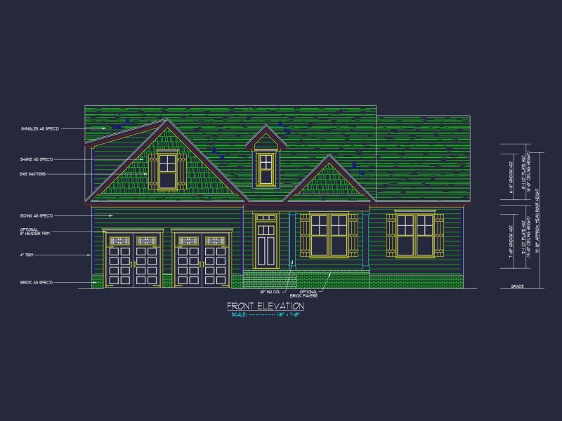 Beautiful house Floor Plan with CAD Designs & Blueprint