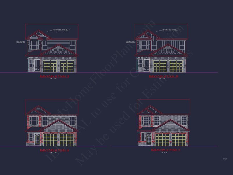 Beautiful house Plan with 2-Story CAD Designs and Open Floor Plans