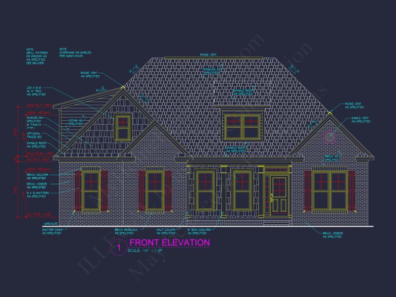 Beautiful house Plan with CAD Blueprint and Stunning Designs
