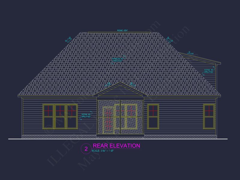 Beautiful house Plan with CAD Blueprint and Stunning Designs